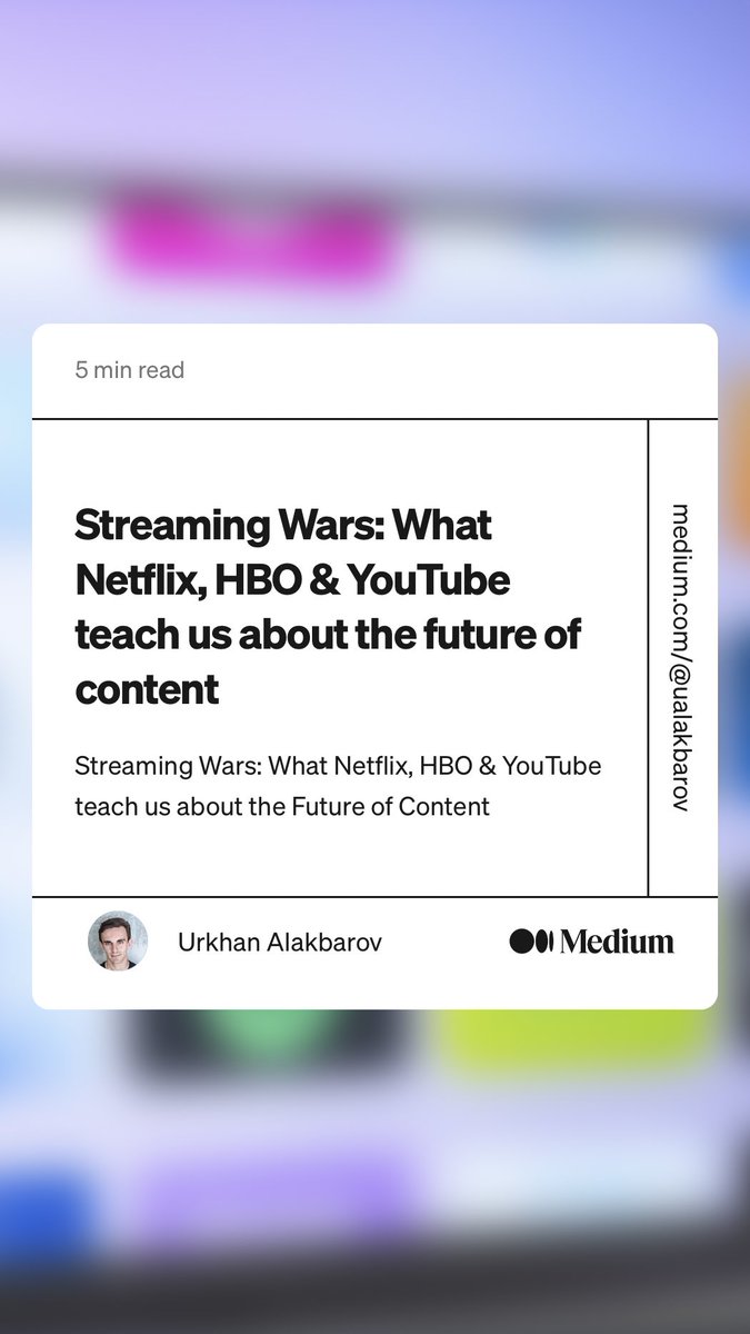 I wrote about the current state of the streaming industry and why so much of the content these days seems to fall below our expectations. Would love to hear your thoughts! #streaming #witcher #netflix
link.medium.com/C11JR6dhdBb