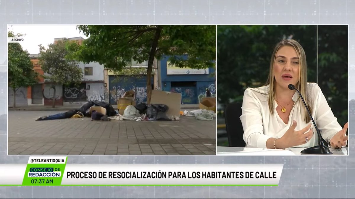 Teleantioquia's tweet photo. #ConsejoTA | “Ser habitante de calle es una decisión de vida que como Estado no tenemos la potestad para modificarla. Tratamos de acercarlos a la oferta institucional y evitar la ocupación del espacio público.”: @Isabelccadavid, sec. de Inclusión Social. | https://t.co/BE3hnmwHjD https://t.co/likoQNbVTs