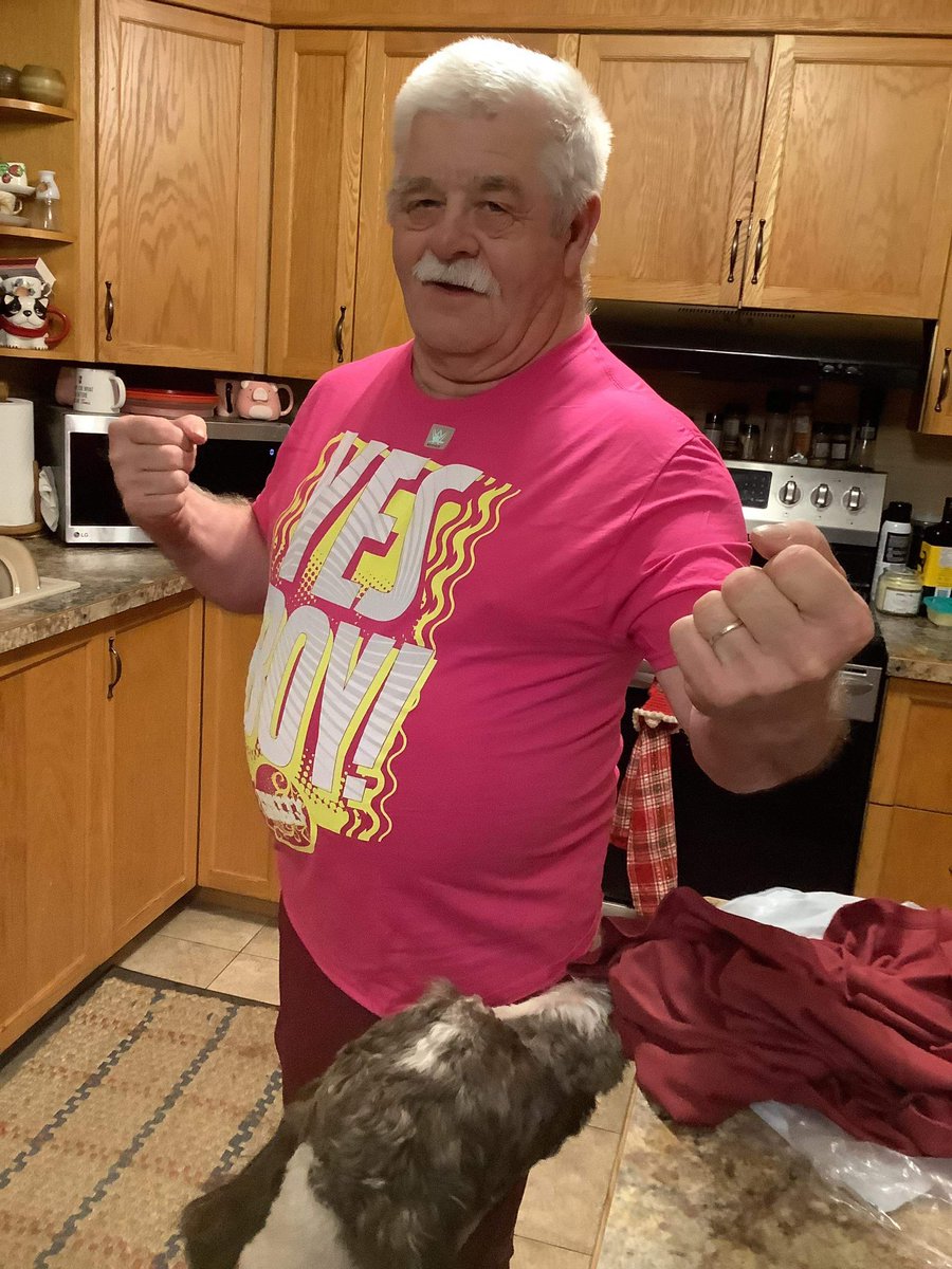 CoCrain's tweet image. It’s my dads 70th birthday and he wanted a Roman Reigns shirt. But, I’m trying to teach him to have taste @KitWilson_PD @EltonPrince_PD #yesboy