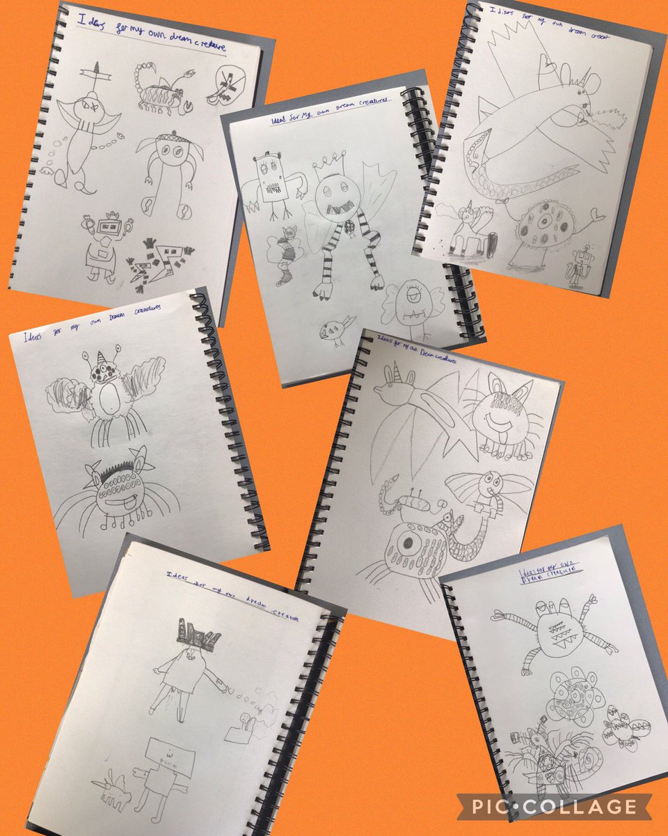 OJS_Year4's tweet photo. Using inspiration from Salvador Dali and his Surrealist artwork, we created our own dreamlike creatures. We practised different pencil lines to create texture and also experimented with colour, using blending and different tones of colour to add to our creatures. #OJSArt https://t.co/ggK6NPmDrF