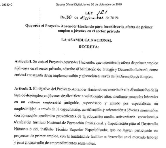 BlandonJose's tweet photo. Muchos jóvenes reclaman que es difícil conseguir un primer empleo cuando te exigen experiencia. En Panamá existen, al menos, dos leyes que buscan promover el primer empleo. ¿Están cumpliendo su objetivo? ¿Son leyes conocidas que se aplican en la práctica? Hay que analizarlo. https://t.co/A3SF2w1Vzw