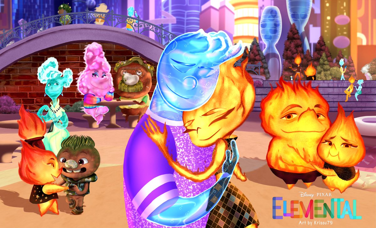 AceXxxxxa's tweet photo. Finally finished 💜 #Elemental #Disney #Pixar https://t.co/b8KVTz3pHB