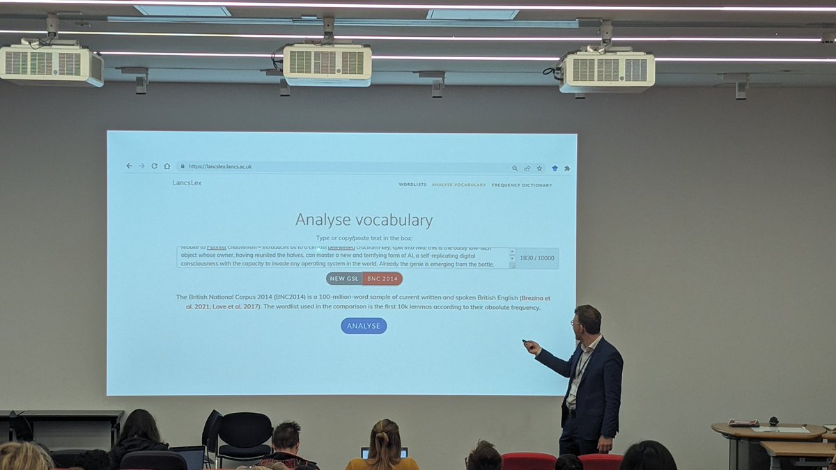 SallyRen9's tweet photo. Glad I didn't miss this one...!  Frequency dictionary, LancsLex, DDL, and teaching materials 🩵 a load of treasures! #LancsLex #CL2023 https://t.co/kIzQeBZjJg