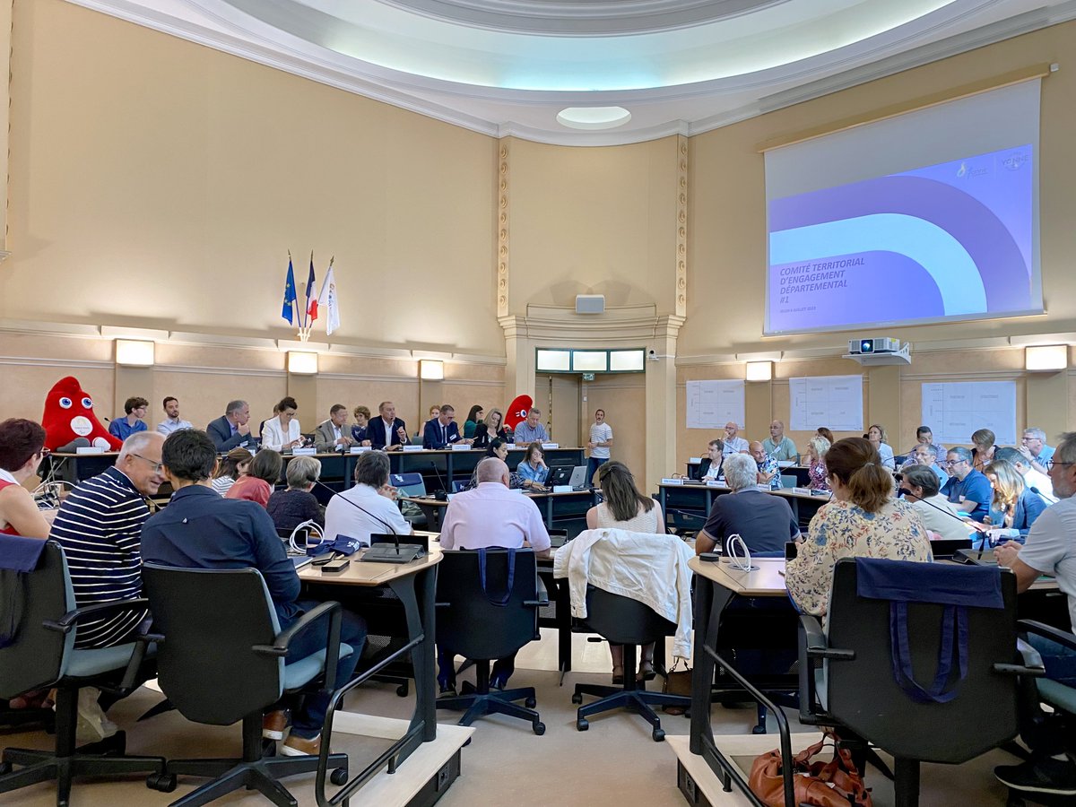 Departement89's tweet image. #JO24 Le Département de l’#Yonne a organisé le 1er Comité Territorial d'Engagement du Relais de la Flamme ce jeudi 6 juillet à Auxerre.