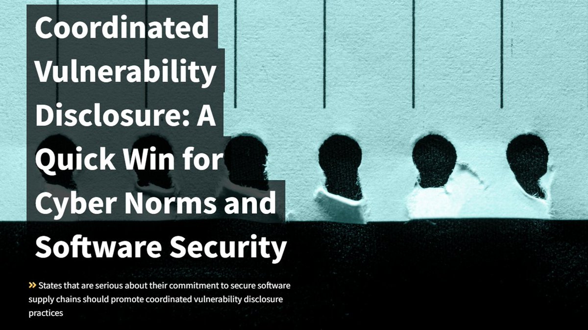 EUCyberDirect's tweet photo. Recent #CyberDiplomacy discussions drew attention to software supply chain integrity.
On #DirectionsBlog @ale_paulus &amp; B. Hogeveen explain how coordinated vulnerability disclosure practices can help governments ensure the security of the ICT supply chain: https://t.co/seDKlTSo7S https://t.co/2UW7nZRpKA