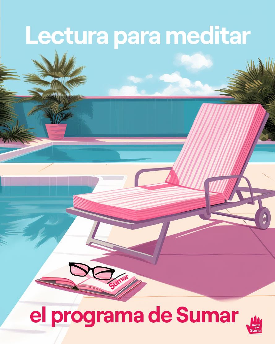 _gentequesuma_'s tweet photo. 👙Piscina, tumbona y un programa para cambiar el país.
#SabemosLoQueQueremos #Sumar #programasumar https://t.co/mQ9Wan99wS