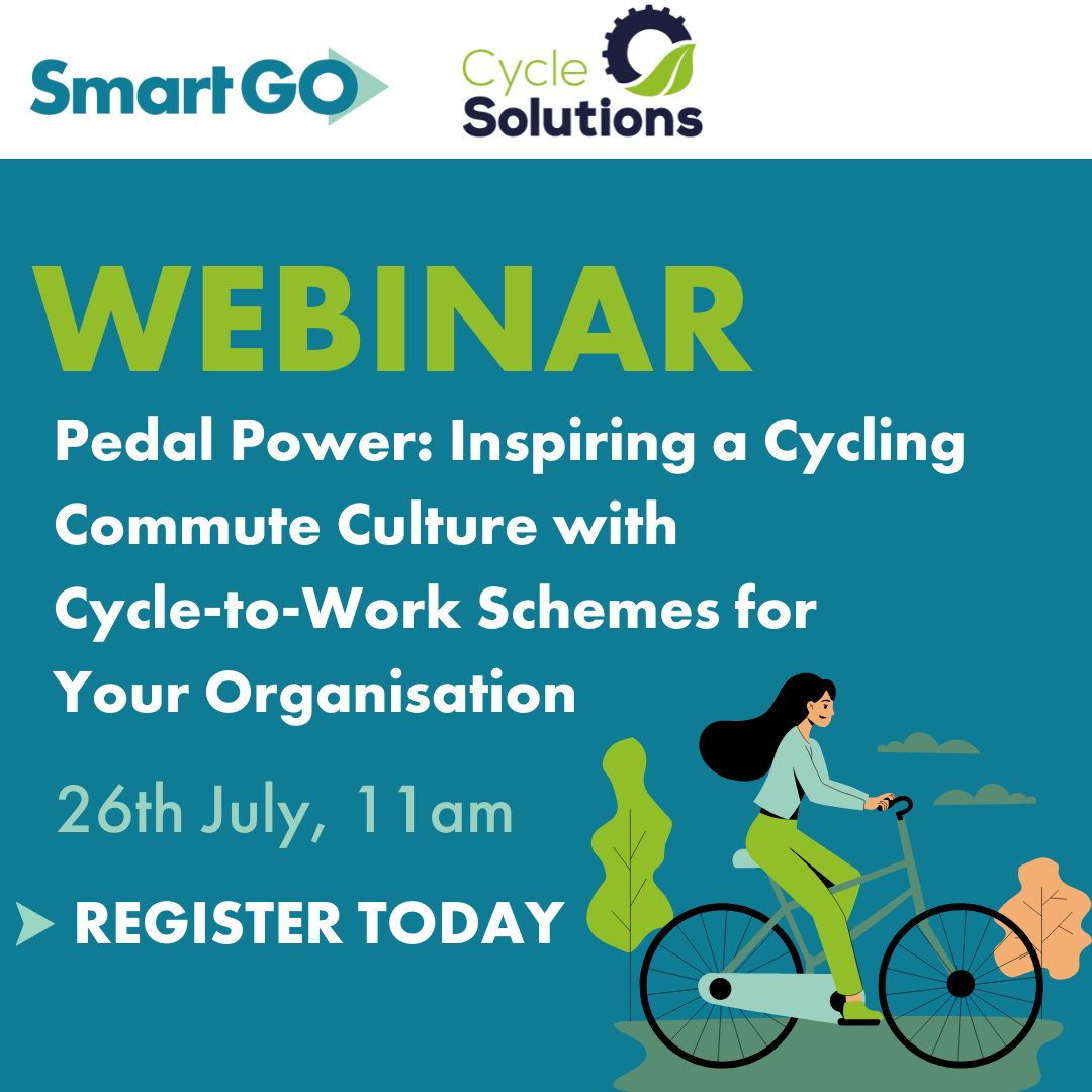SmartGO (@smartgouk) on Twitter photo We invite you to attend our webinar on Wednesday 26th July 2023, where you will learn about the advantages your organisation can gain by providing a Cycle to Work scheme for your employees. 🚴♀️
<a href="/CycleSolUK/">Cycle Solutions</a>
➡ Book your free place today: bit.ly/3NYsWYl
#cycletoworkscheme We invite you to attend our webinar on Wednesday 26th July 2023, where you will learn about the advantages your organisation can gain by providing a Cycle to Work scheme for your employees. 🚴♀️
<a href="/CycleSolUK/">Cycle Solutions</a>
➡ Book your free place today: bit.ly/3NYsWYl
#cycletoworkscheme