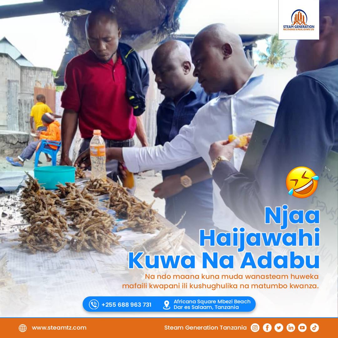 steamgenltd's tweet photo. Maisha ndio haya haya jamaniπ
#wearesteamgeneration #crdbbank #nmb #mkombozi #stanibicbank #azaniabank #AuctionServices #SteamGenerationLimited #hudumabora #wataalam #wasiliana #karibuni https://t.co/KRTKGSAQAU