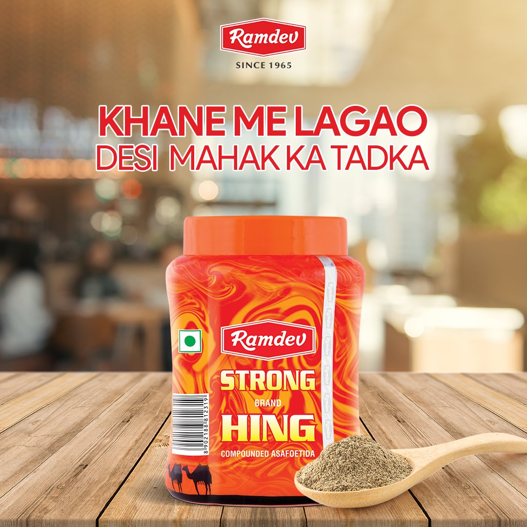 Ramdev_Food's tweet image. Add a pinch of desi magic to your meals with #ramdevfood Strong Hing! Experience the authentic aroma of traditional #Spices and add unique flavor to your #dishes  

Order your Tadke ki dibiya today at ramdevstore.com/product/strong…