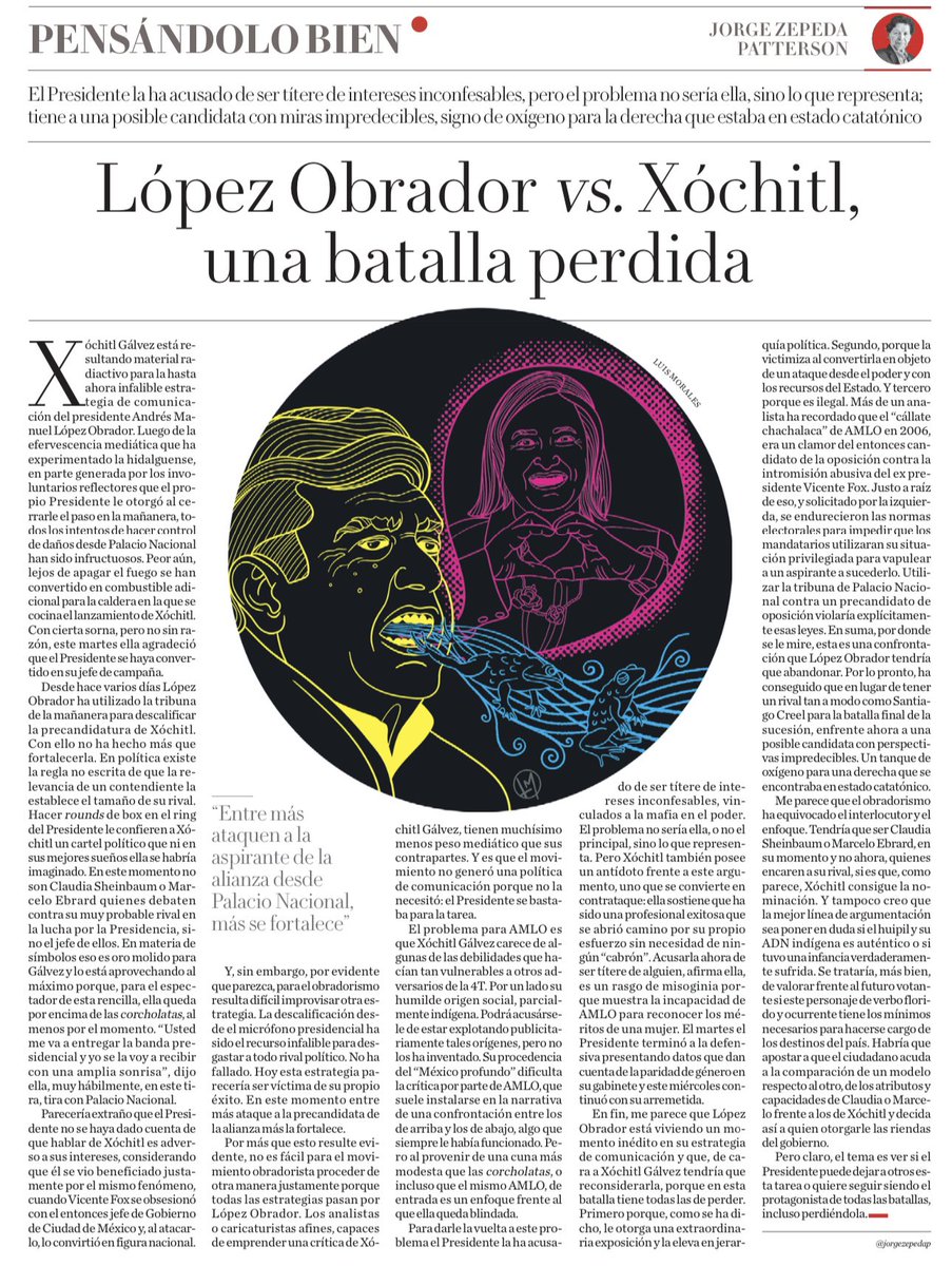 “AMLO vs Xóchitl, una batalla perdida” 

La columna de hoy se <a href="/jorgezepedap/">jorge zepeda</a> en <a href="/Milenio/">Milenio</a> 👇🏼