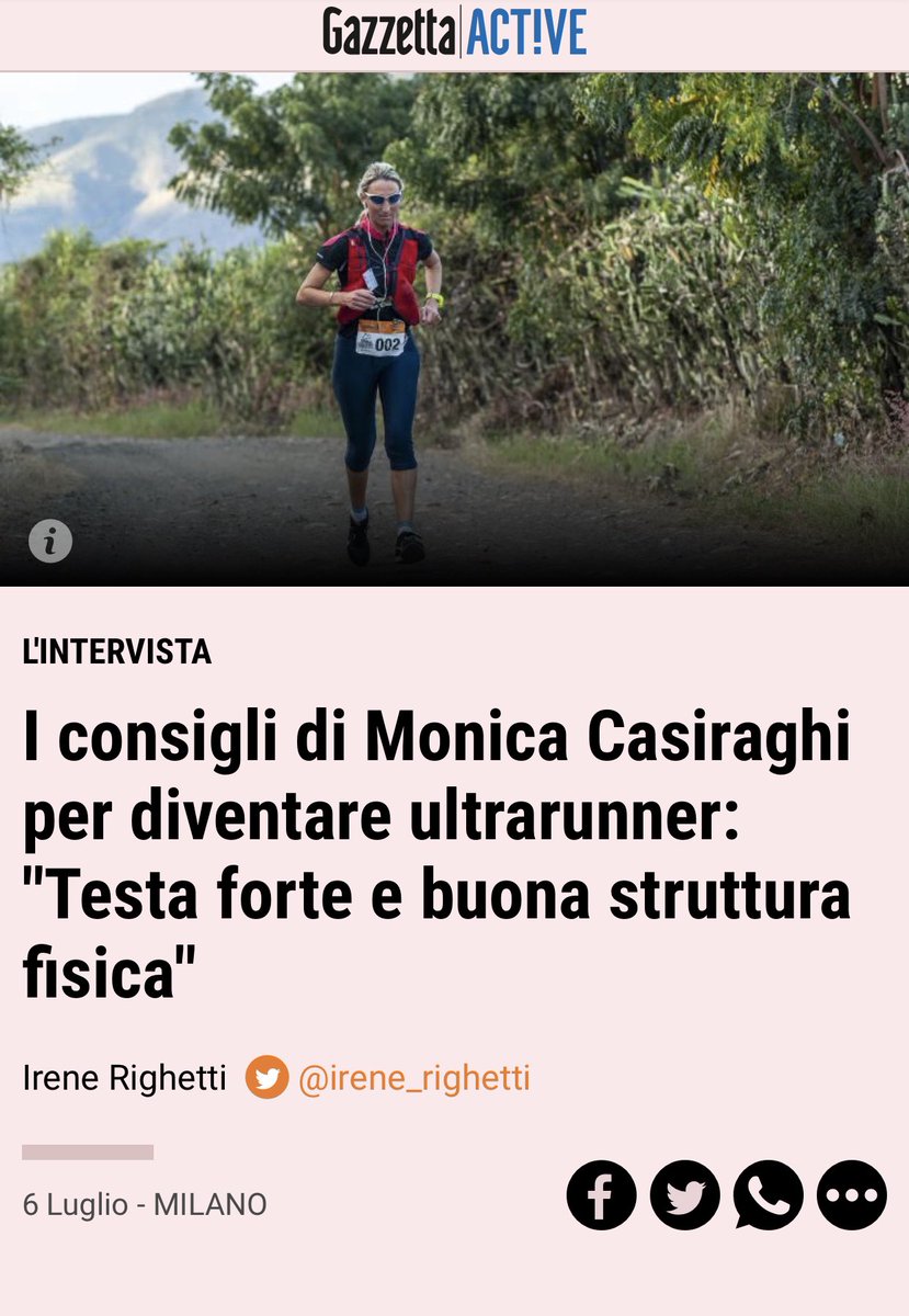 Come si diventa un ultrarunner? La mia intervista a Monica Casiraghi con tutti i consigli gazzetta.it/running/06-07-…