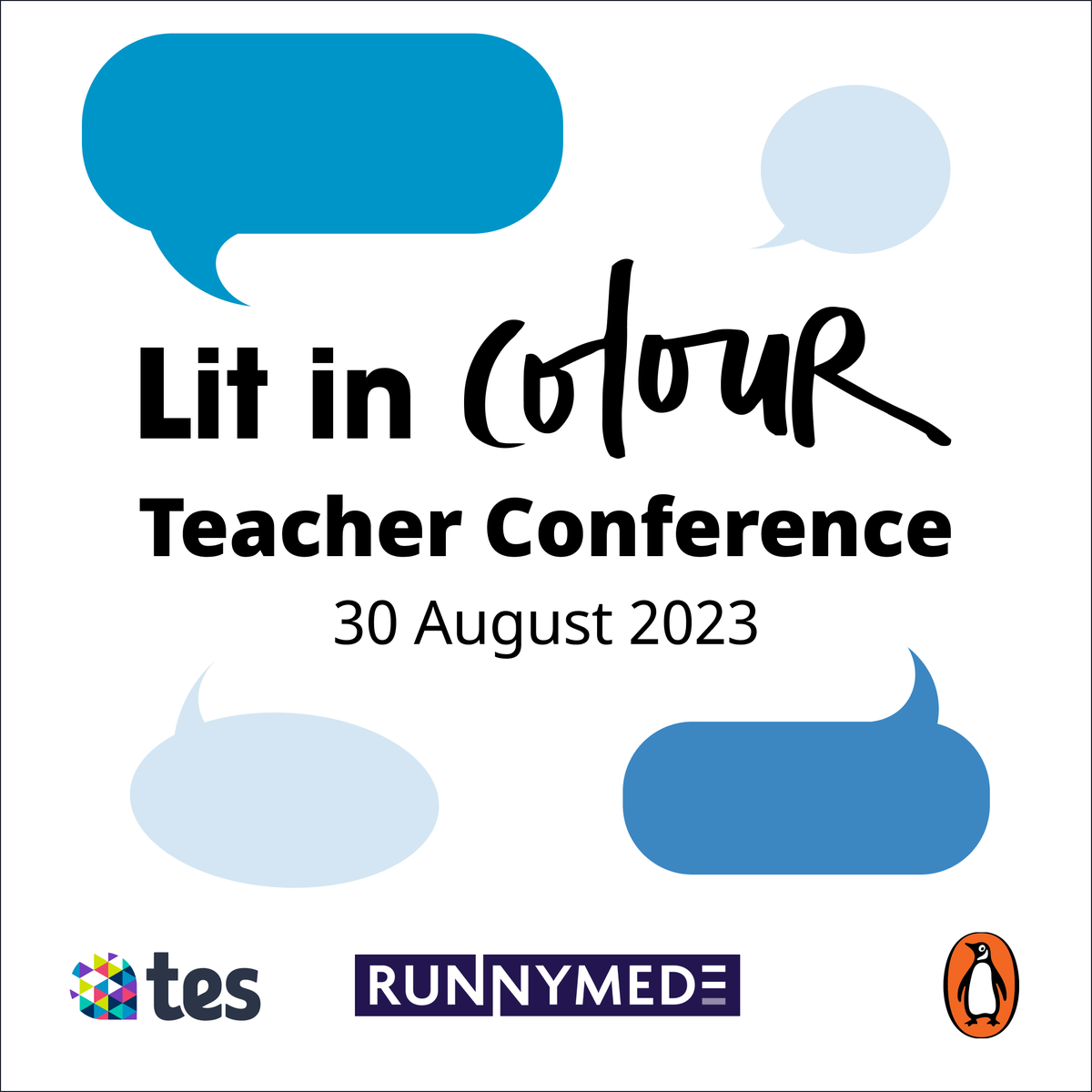 📢 Calling all teachers! Do you want to develop your confidence in teaching texts by authors of colour?

Join our #LitInColour & @Tesforteachers free conference for practical support from teachers & authors, in partnership with @RunnymedeTrust:  bit.ly/43dgFUk