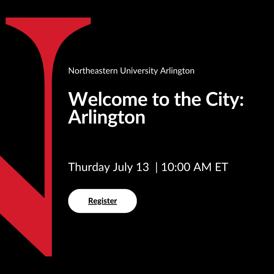 💥 One Week Away 💥 Register while there is still time. Don't miss this opportunity to learn more about Northeastern in Arlington and your opportunities in the National Capital Region. Learn more bit.ly/3XCqxWB

#NU #LikeAHusky #virtual #highered #dmv #dc #va