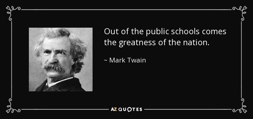 "Out of the public schools comes the greatness of the nation,"
-Mark Twain

Tell us again how M4L is pro-public education?

If you want to protect our public schools and ALL of the children in them, then become a volunteer with Defense of Democracy.
Defenseofdemocracy.org