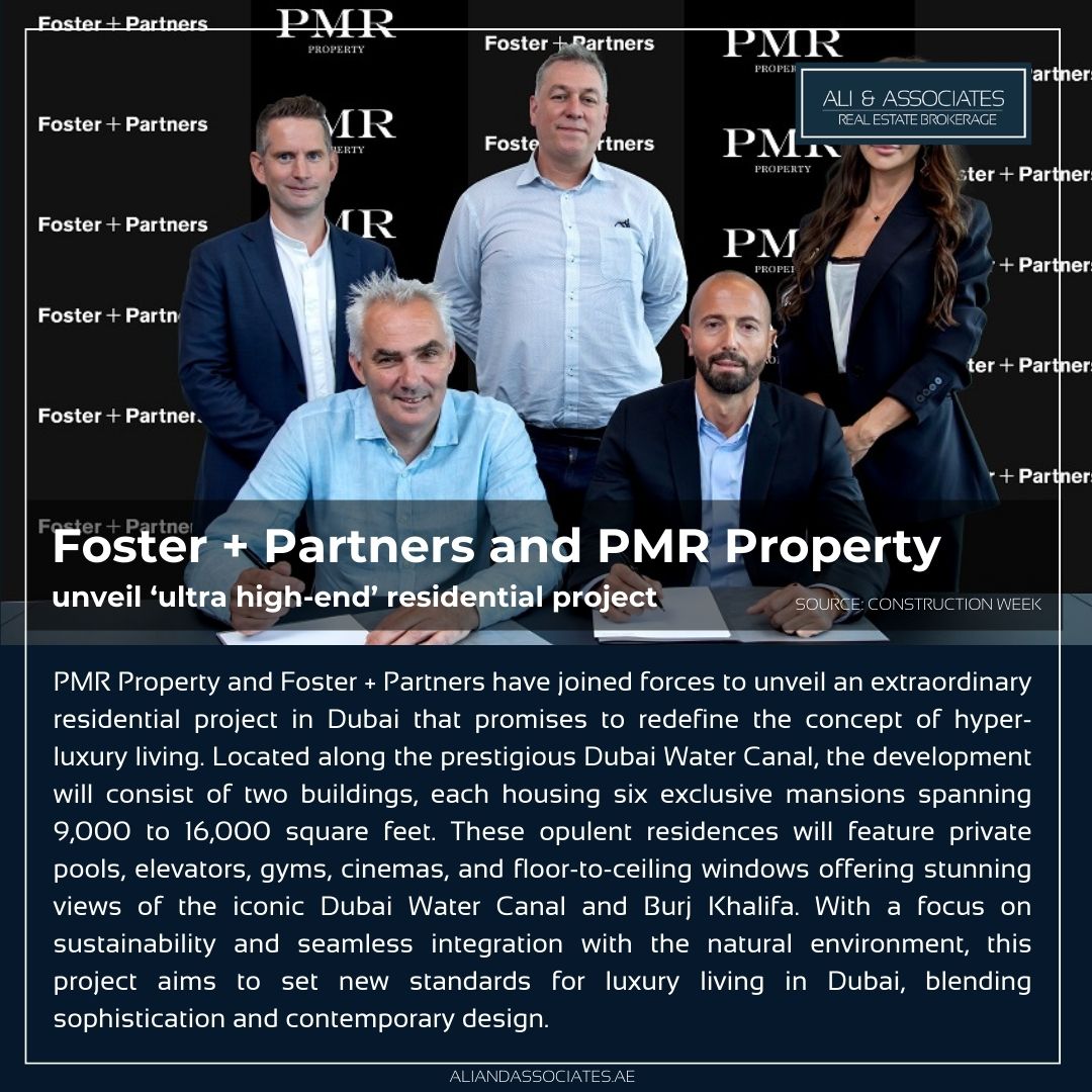 PMR Property and Foster + Partners have unveiled an ultra high-end residential project along Dubai Water Canal. 

#LuxuryLivingDubai #OpulentResidences #BreathtakingViews #FosterPartners  #LuxuryLivingDubai #HyperLuxuryResidences #BreathtakingViews #SustainableDesign