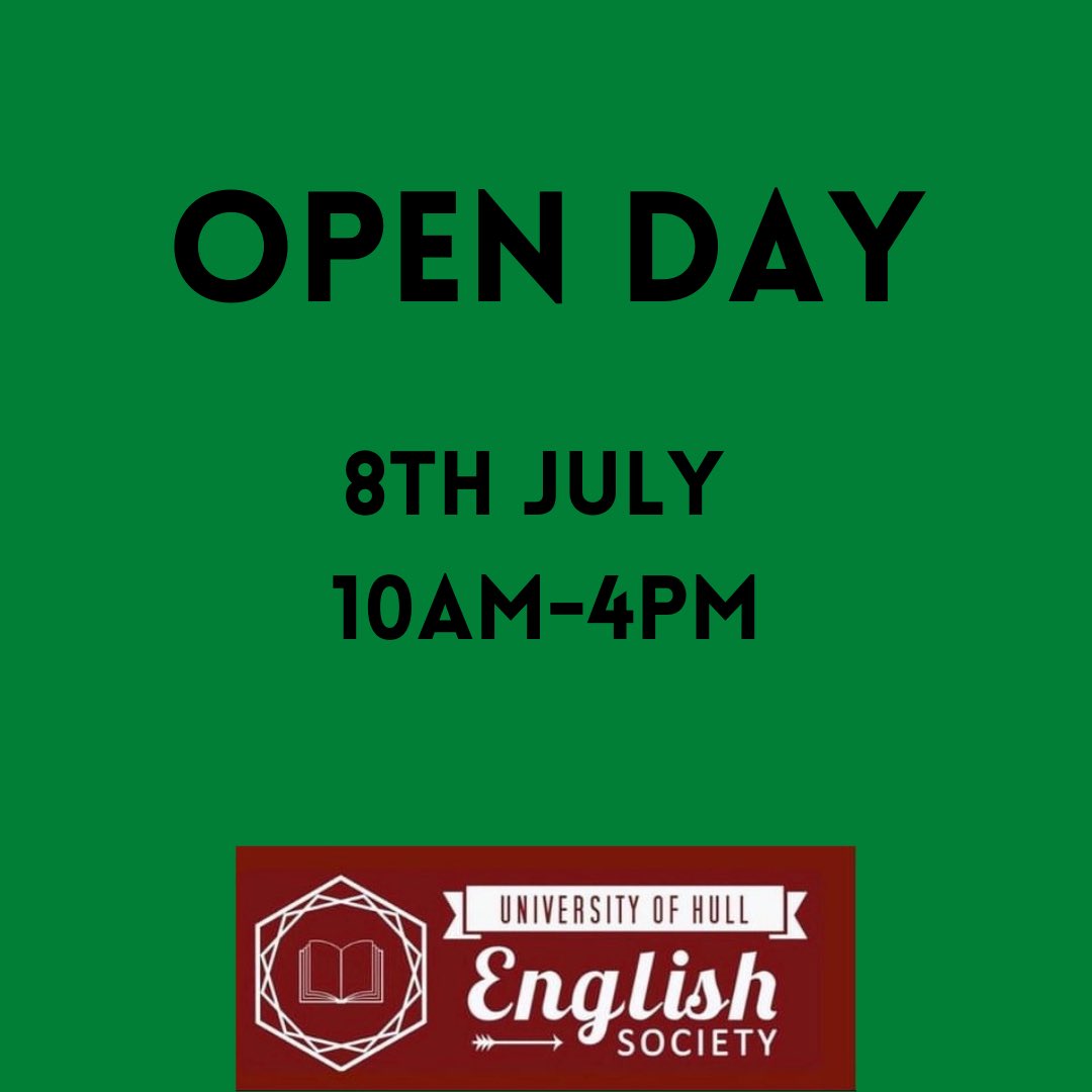 Thinking of studying at University of Hull in September and have a passion for English Literature? Then the English Society may be for you! Our President Sam will be at the societies fair to answer any of your questions, just look for our stall! 📚⭐️