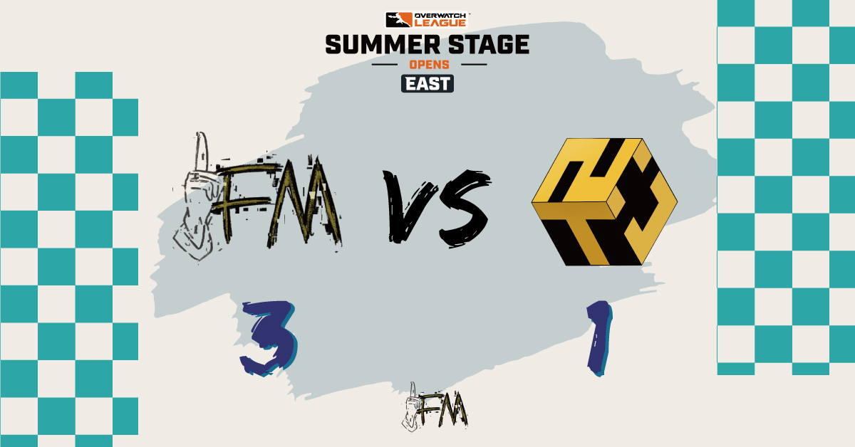 [Match Result]    

안녕하세요 FM입니다.    

금일 오버워치 리그 서머 스테이지 오픈에서 <a href="/NT_OWCK/">NT</a> 를 상대로 3:1 승리하여 리벤지에 성공하였습니다! 다음 주 12일 수요일에 있을 Rhodes 와의 경기 많은 응원 부탁드립니다!