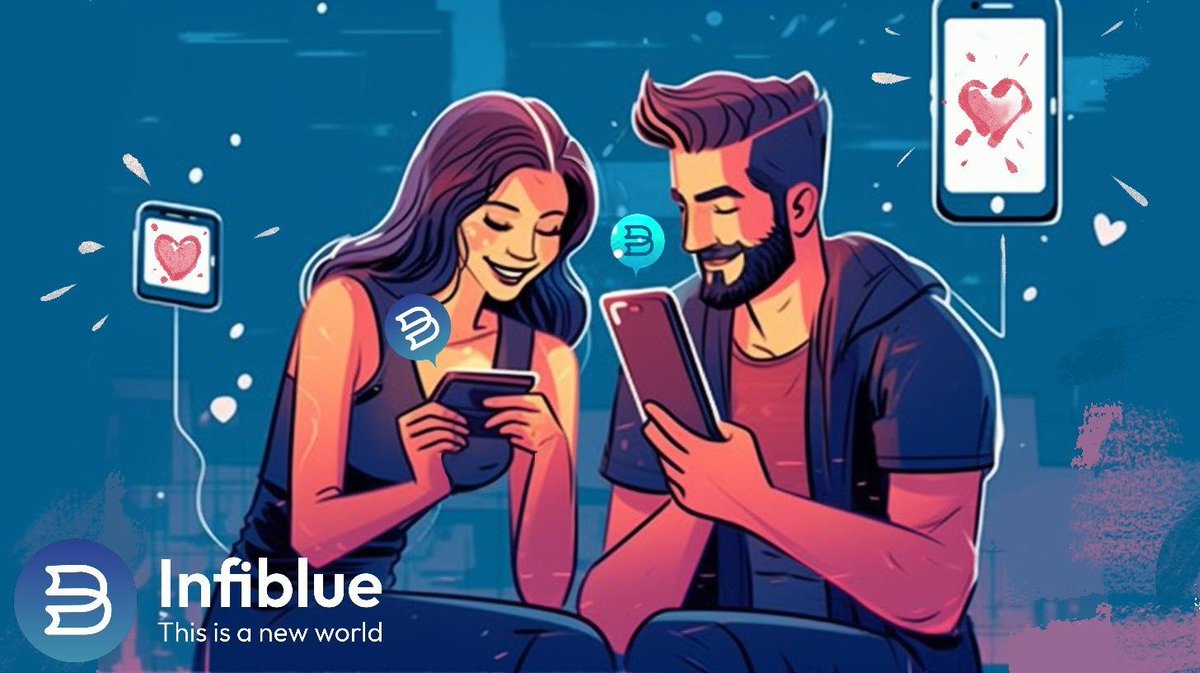 InfiblueNFT's tweet photo. 💘Looking for love and romance in the digital realm? Look no further!✨ 

Whether you're searching for a soulmate, a fun date, or a meaningful connection, #InfiblueChat has got you covered🌹Join us today to connect and find that special someone💑 https://t.co/yyIA3PLa1s