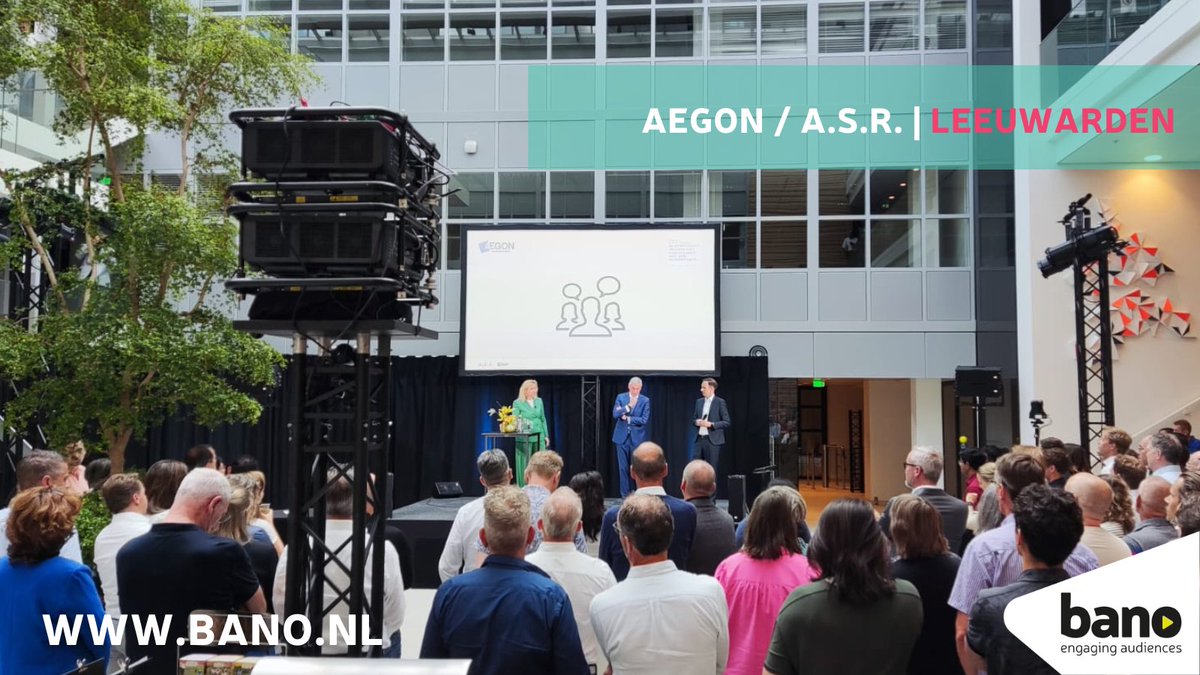 Gefeliciteerd <a href="/asr/">a.s.r. verzekeringen</a> met de overname van <a href="/Aegon/">Aegon</a>! We zijn trots om 20 jaar technische ondersteuning te hebben geboden bij evenementen van Aegon. Dank voor het vertrouwen in onze expertise. Succes met de samenvoeging!