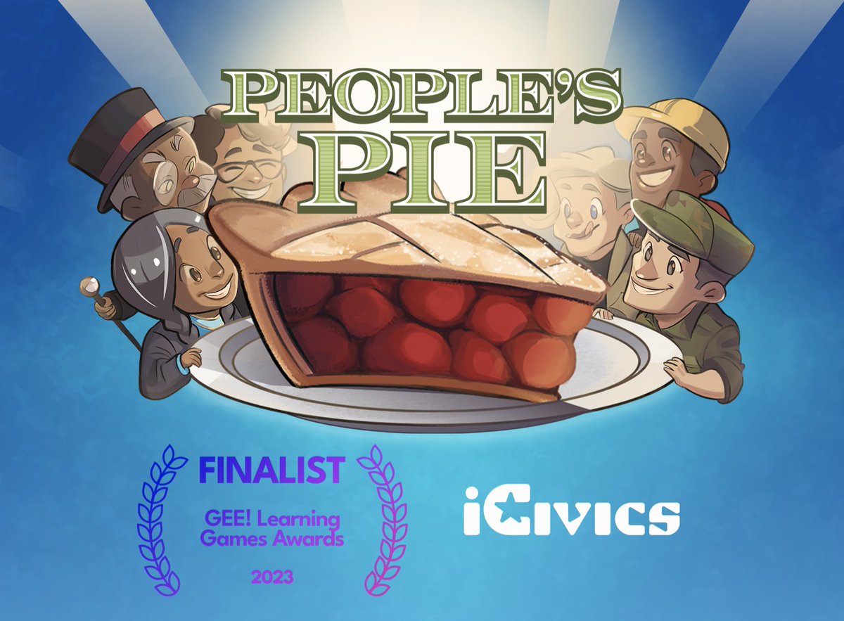 Our game People's Pie is a People's Choice Award finalist in the GEE! Learning Games Awards. Vote for People's Pie today: bit.ly/43VASPL