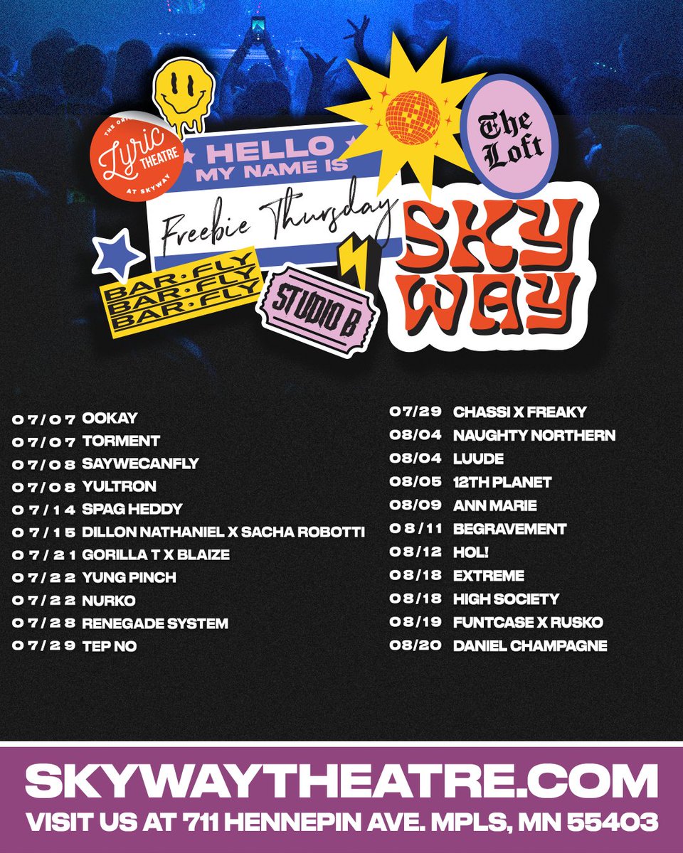 SkywayTheatre's tweet photo. 🎫 FREEBIE THURSDAY 🎫

Enter to win a pair of tickets to any of the shows listed above! All you have to do is.... 
1. LIKE this post! 
2. RT this post! 
3. COMMENT below with the show you want to attend + tag a friend!

Visit our other socials for more chances to enter! https://t.co/twsJ58gSHw