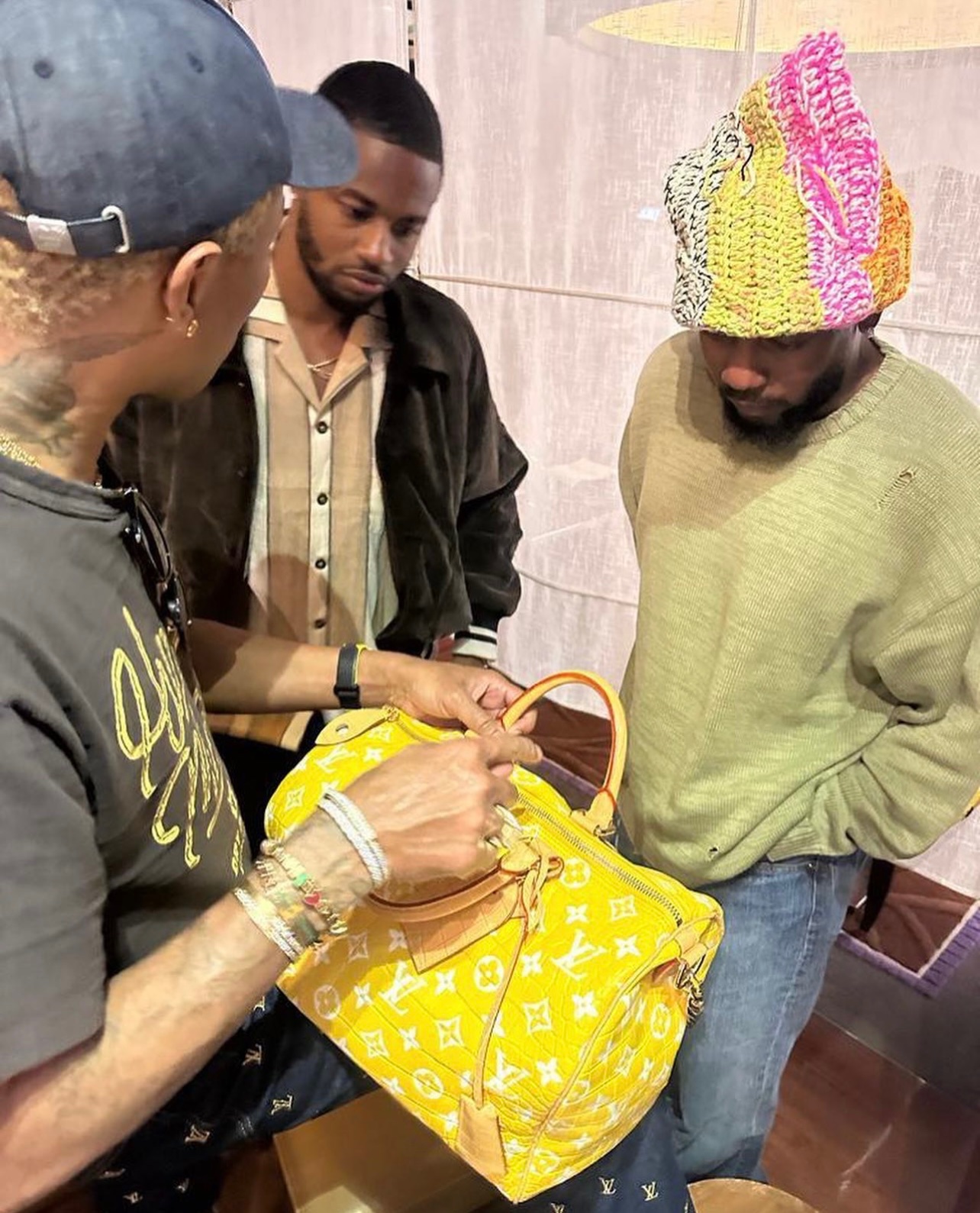 HypeNeverDies on X: PHARRELL Showing KENDRICK LAMAR And DAVE FREE The  LOUIS VUITTON Million Dollar Speedy 👀  / X