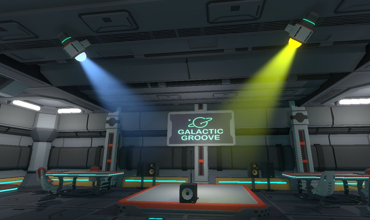 The Leap Lounge is proud to feature: Galactic Groove!  Unleash your inner star on our state-of-the-art stage!  Choose songs spanning both galaxies and genres.  Whether its a Terran classic or an alien anthems, Galactic Groove has it all!

#qlaragame
#mentallicdesign