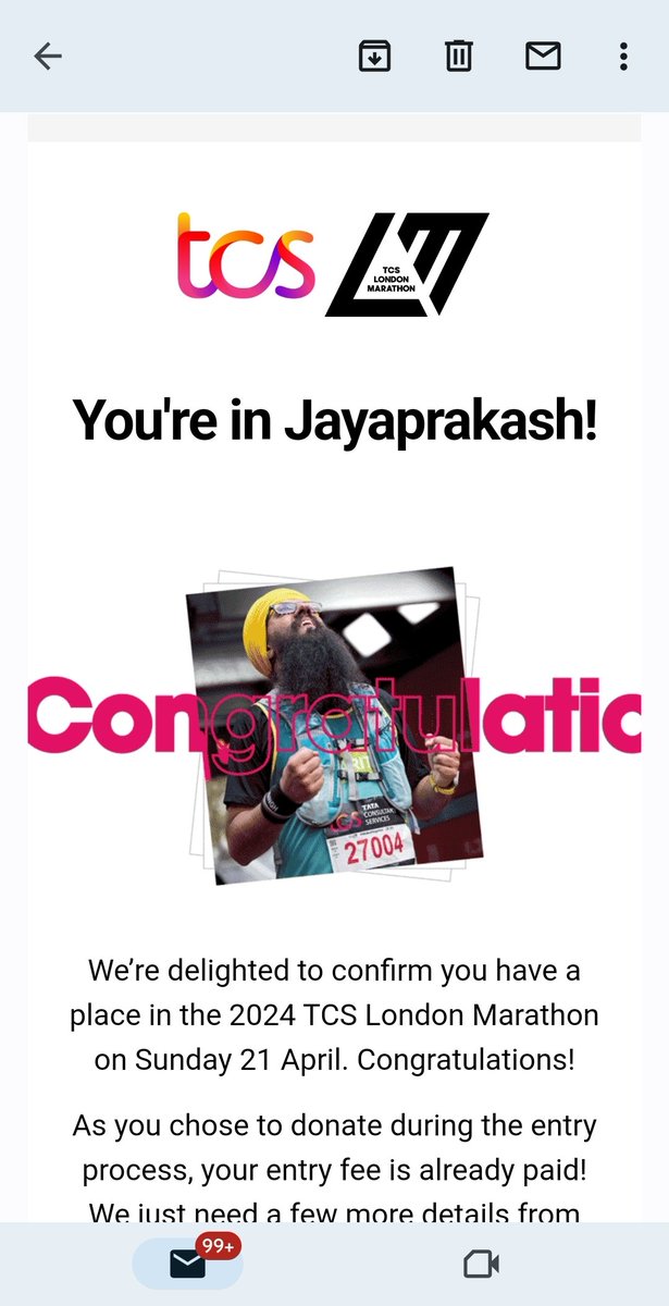 It's a dream come true moment. After 4 years of unsuccessful ballot, I got lucky this time. I am excited to the core.. many more (s)miles to come @LondonMarathon @WMMajors @UKRunChat #TCSLondonMarathon #LondonMarathon2024 #LondonMarathon #London #Worldmajor