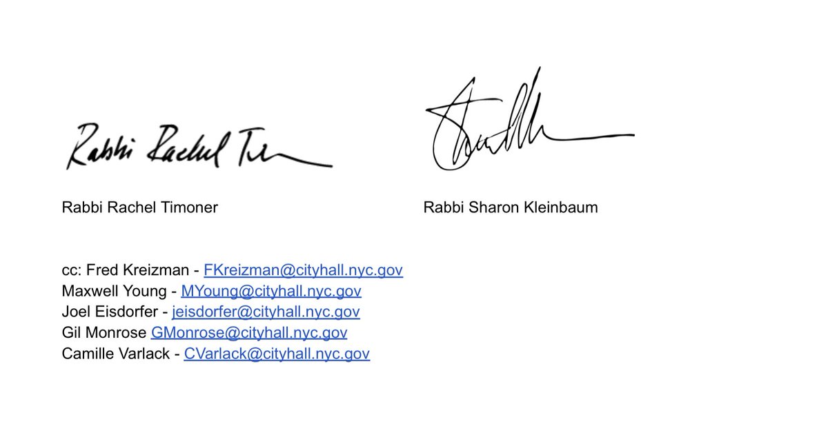 I strongly support my congressman and rabbi, <a href="/RepJerryNadler/">Rep. Nadler</a> &amp; Rabbi Kleinbaum of <a href="/CBST/">CBST</a>, in calling on the <a href="/NYCMayor/">Mayor Eric Adams</a> to provide greater diversity on the Jewish Advisory Council to reflect the demographic differences among Jewish New Yorkers ⬇️