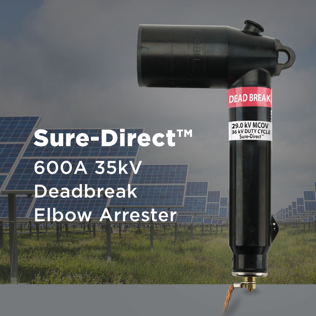Enhance system reliability and mitigate hazards with our new Sure-Direct™ 600 A 35 kV deadbreak elbow arrester products. Ideal for use in wind and solar farm applications Discover more: hubs.ly/Q01R09cY0

#solarindustry #windfarm #deadbreakarrester