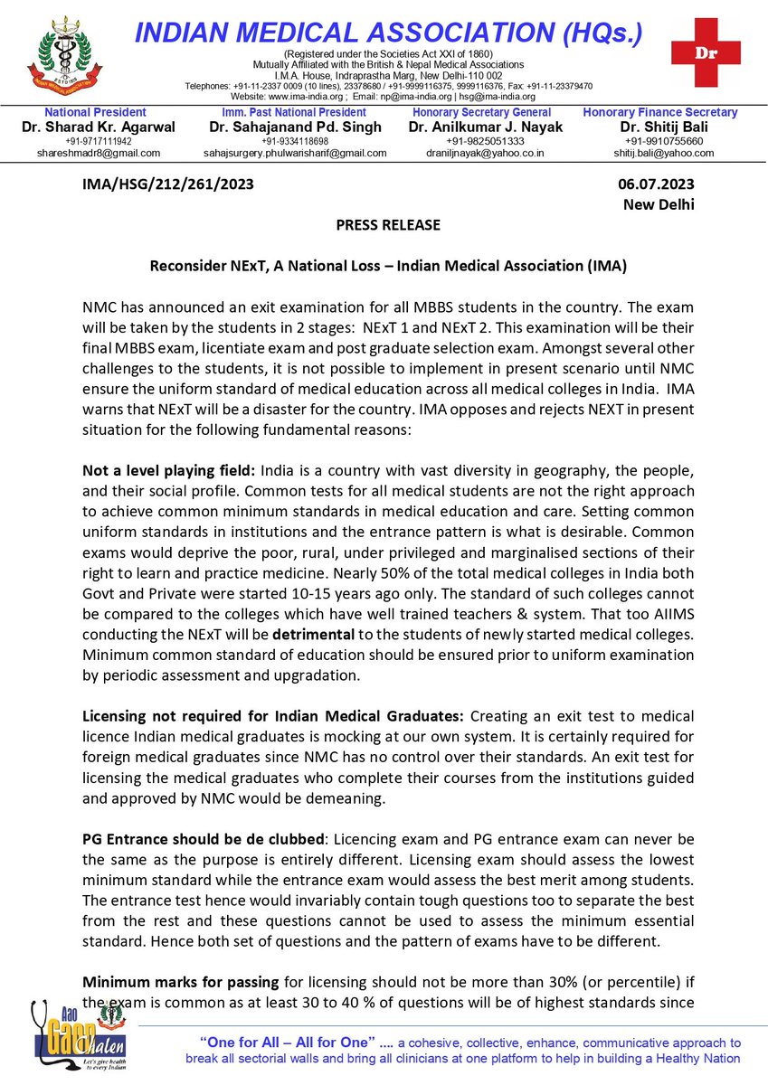 dr_venkatesh_k's tweet image. IMA against NExT PG #ima #nextpg #next #neetpg #imajdn @imajdnnational @IMAIndiaOrg #medtwitter #next2019 #next2023 #2019 #mbbs