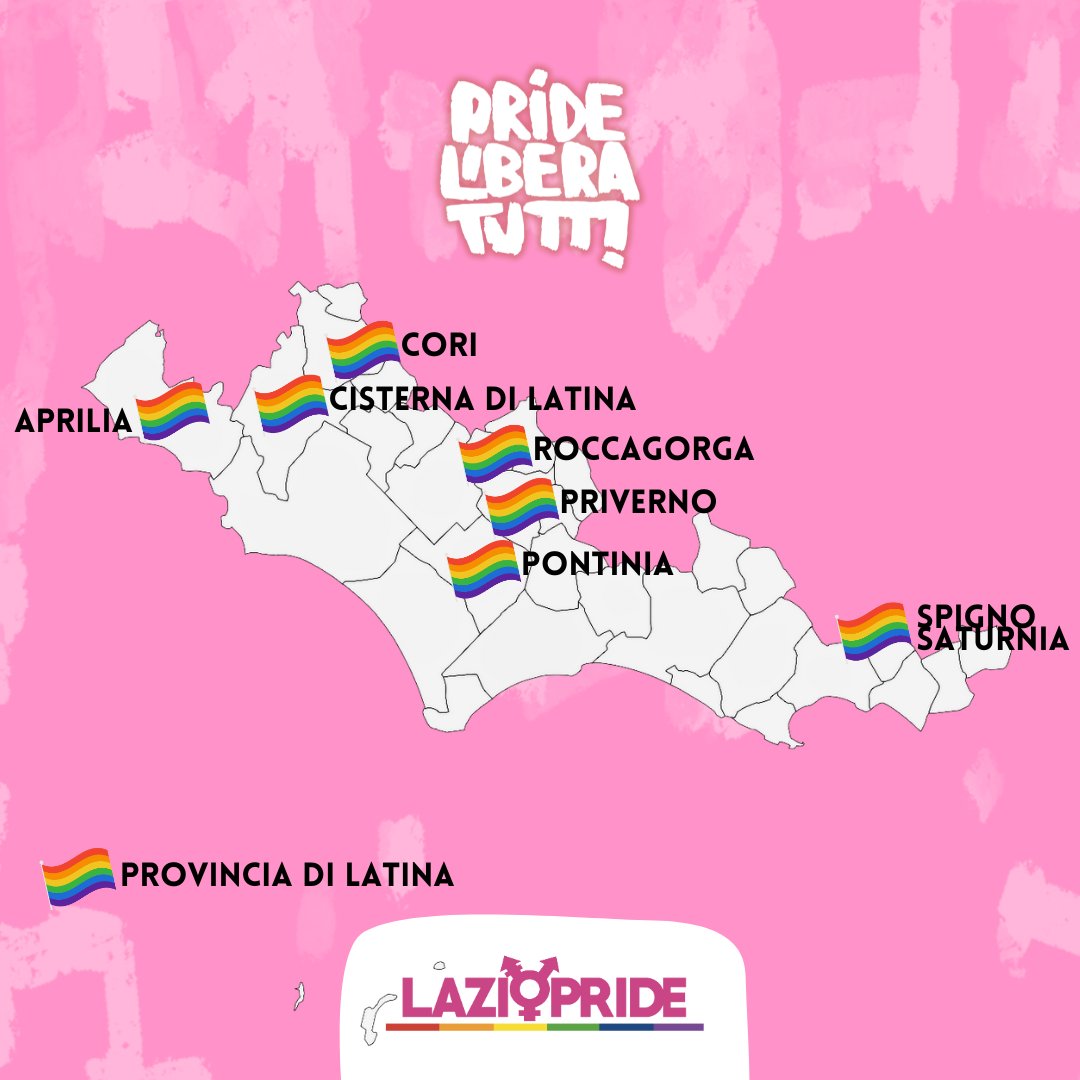 L'elenco dei patrocini al Latina Lazio Pride :D

in aggiornamento continuo 📷