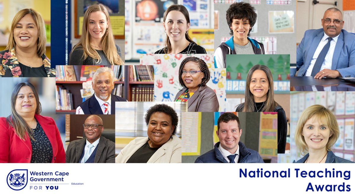 1 WEEK LEFT: Nominations for the 2023 National Teaching Awards are now open!

Nominations close on 24 July 2023, and we urge all of our teachers to participate.

Read more here: wcedonline.westerncape.gov.za/news/nominatio…