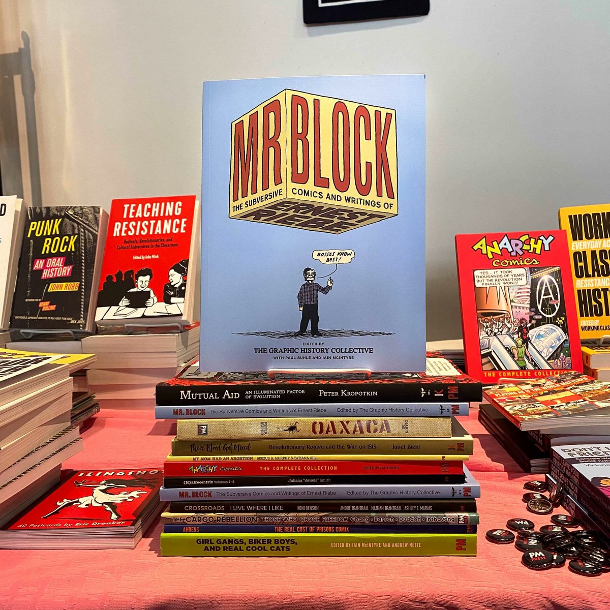 PMPressOrg's tweet photo. Mr. Block: The Subversive Comics and Writings of Ernest Riebe, edited by Graphic History Collective with Paul Buhle and Iain McIntyre. 

This wickedly funny anthology of Riebe’s writings and comics is a treasure trove of radical 20th-century art. https://t.co/9gS9DkEcgG https://t.co/lBAiQ2a5t2
