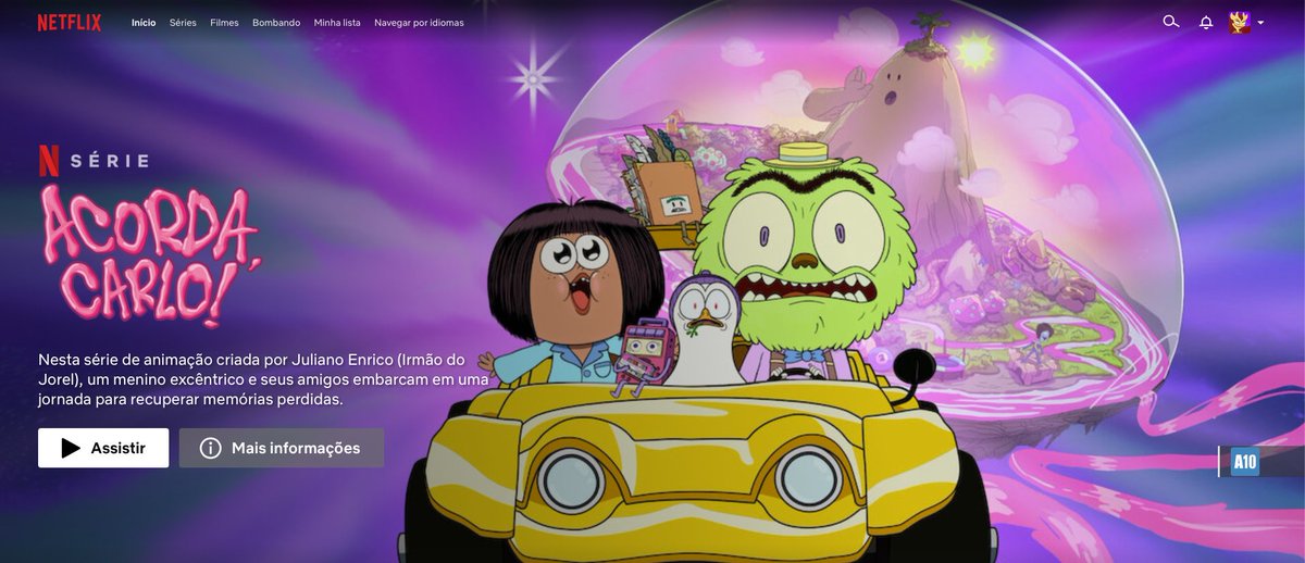 Bom demais abrir a Netflix e dar de cara com um bannerzão do Acorda, Carlo! Melhor ainda ver um monte de gente talentosa nos créditos e que me orgulho de chamar de amigos. Ter feito parte disso me enche de orgulho e ver o resultado final é ainda mais incrível 🥹✨
VAI LÁ ASSISTIR