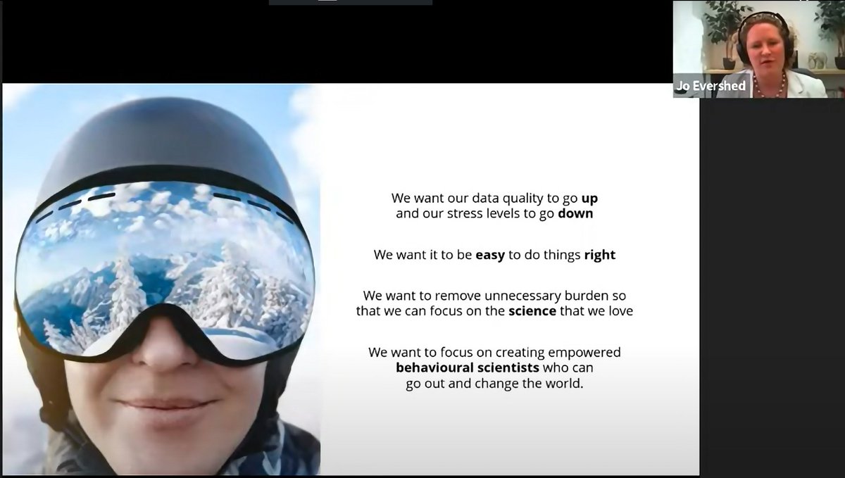 Let's make your data quality go up and your stress levels go down. <a href="/EvershedJo/">Jo Evershed @evershedjo.bsky.social</a> has a manifesto for the future that embraces new advances AND gives researchers their lives back #BeOnline #ResearcherLife