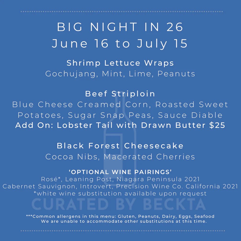 🤩 2 menus = 2 ways to serve up delicious #hospitalitydelivered at home! 🤩

Available Thursday-Saturday this week for pickup or delivery.

🤩 Link in bio to order 🤩