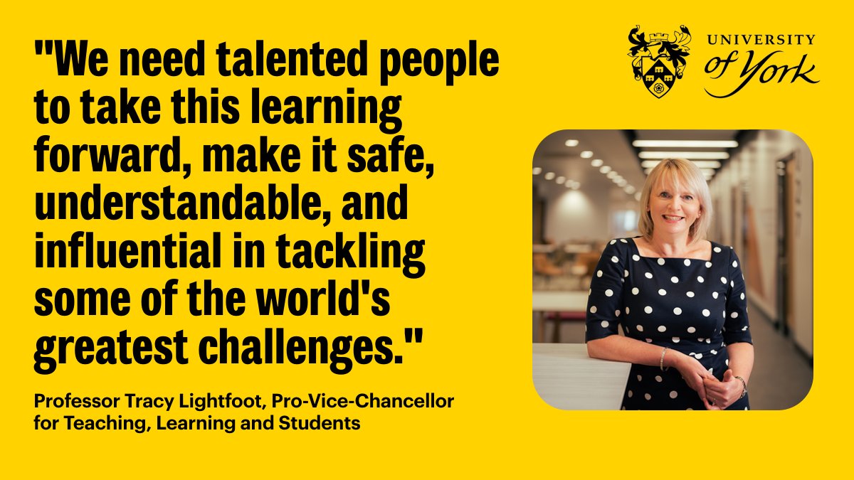 University of York (@uniofyork) on Twitter photo The University of York has been awarded more than £600,000 in scholarship funding to deliver programmes in artificial intelligence and data science.
The award is part of the <a href="/officestudents/">The Office for Students (OfS)</a> #JoinYourAIFuture scheme 💻
Find out all about it: bit.ly/3O1zOUX The University of York has been awarded more than £600,000 in scholarship funding to deliver programmes in artificial intelligence and data science.
The award is part of the <a href="/officestudents/">The Office for Students (OfS)</a> #JoinYourAIFuture scheme 💻
Find out all about it: bit.ly/3O1zOUX