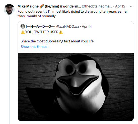 IMEGA_Arts's tweet photo. @lorekeeper1985 @theobtainedmage Is expected.
That guy is bitter with the world since he got this news a couple of months ago. https://t.co/Wo45qxRqDn