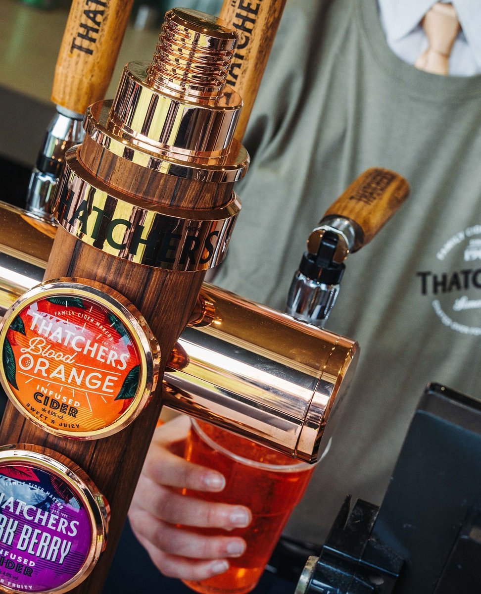 Fancy a refresher? 💦 Thatchers Cider are with us all weekend, find their team at the festival to try their new juicy Blood Orange cider or head to the bar to enjoy a chilled &amp; refreshing pint of Thatchers Haze! 🍹