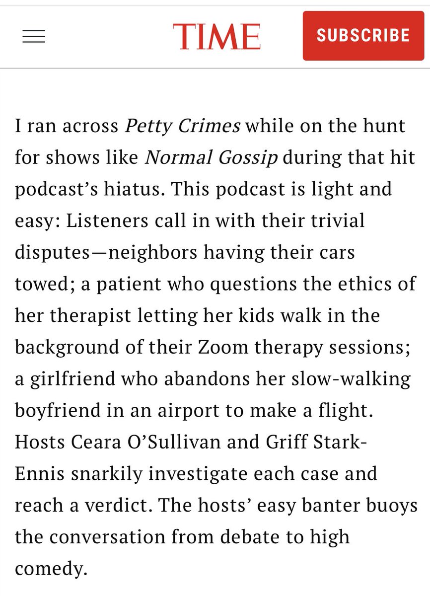Thank you <a href="/TIME/">TIME</a>! #timemagazine #truecrime #comedypodcast #podcastlife
