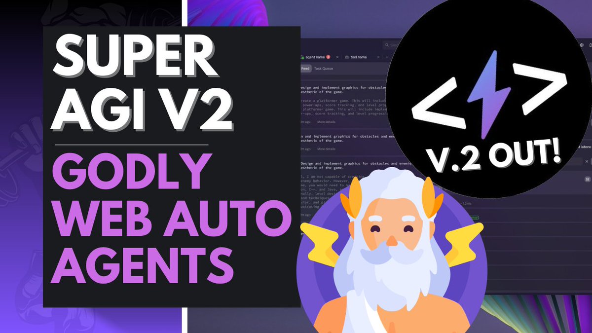 intheworldofai's tweet photo. NEW VIDE UP: https://t.co/Zn2KXeseFA

Introducing SuperAGI V2 where you can access SuperAGI on the webfront! Get Links and more info on SuperAGI in this video! https://t.co/IcvTiu8Mli