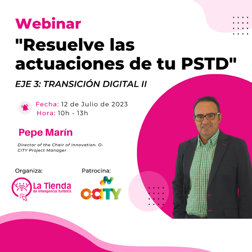 El miércoles 12 de julio participo en el webminar de La Tienda de <a href="/InteligenciaTur/">Inteligencia Turística</a> Phygital: "O-CITY: DATOS Y RELATOS DE PATRIMONIO".

En el marco del evento virtual Resuelve las actuaciones de tu PSTD: Eje 3- Transición digital y Eje 4 – Competitividad:

o-city.webs.upv.es/2023/07/05/web…