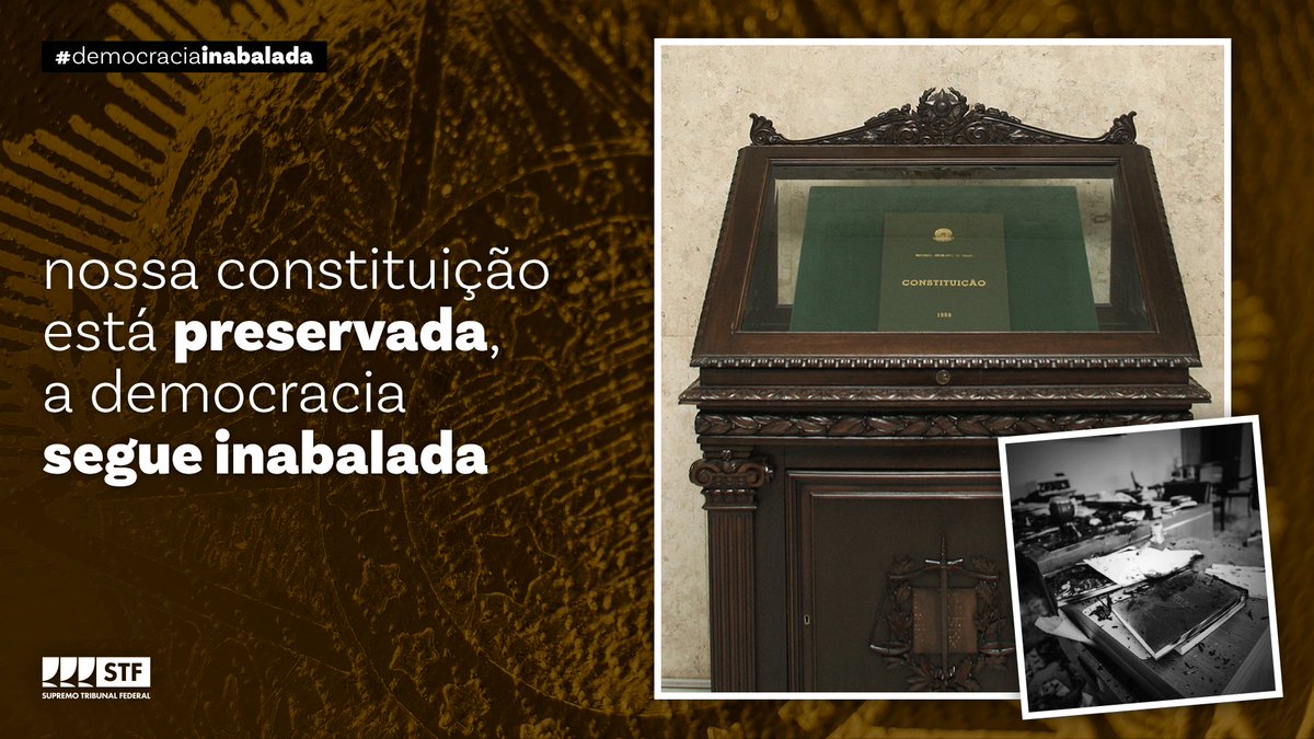trtsp2's tweet image. Nossa Constituição deve ser respeitada e protegida. #DemocraciaInabalada

#Brasil #Sociedade #Democracia #Cidadania #STF #STJ #TRT2 #PoderLegislativo #PalácioDoPlanalto #PoderExecutivo #PoderJudiciário  #TrêsPoderes #ConstituiçãoFederal #Todas #Todos #TRT2Acessível #PraCegoVer