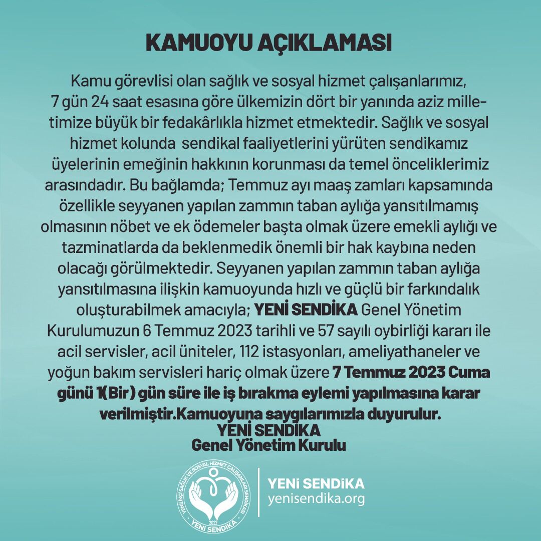 YeniSendikaRize's tweet photo. https://t.co/uE7e3XwaPH