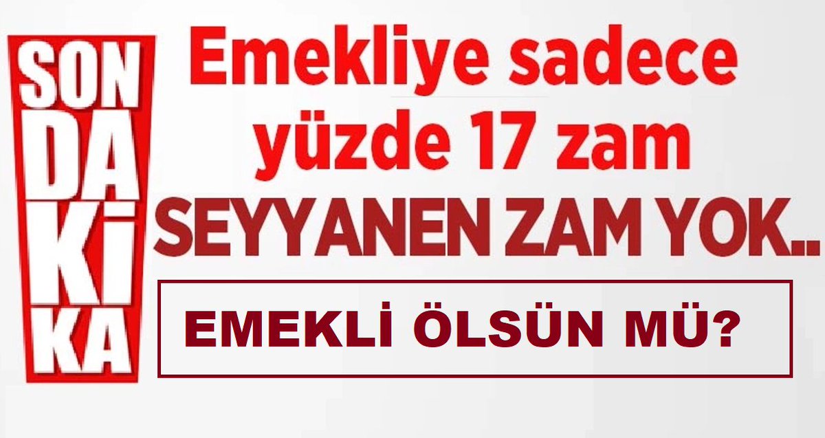 #EmekliNasılGeçinsin Emeklilere zam yapmadiniz ama vergilerini artirdiniz <a href="/yasargulertc/">Yaşar Güler</a> <a href="/Akparti/">AK Parti</a> <a href="/CHPMuratBakan/">Murat BAKAN</a> <a href="/herkesicinCHP/">CHP 🇹🇷</a> <a href="/RTErdogan/">Recep Tayyip Erdoğan</a>