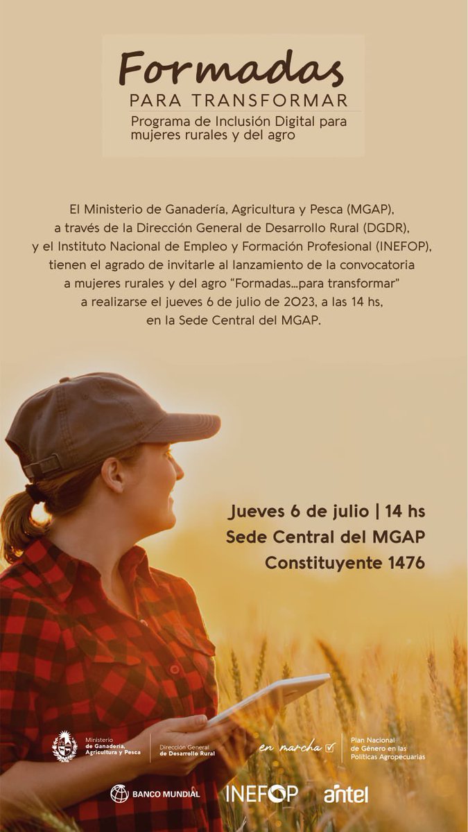 camboue's tweet photo. Hoy se lanzó el programa Formadas para transformar. Dirigido a 3 mil mujeres rurales a quienes se capacitará y entregarán tabletas. 
Achicar distancias. Achicar diferencias . Acercar oportunidades. Es por acá. Siempre en el camino nunca en la posada https://t.co/q55e1ezckj