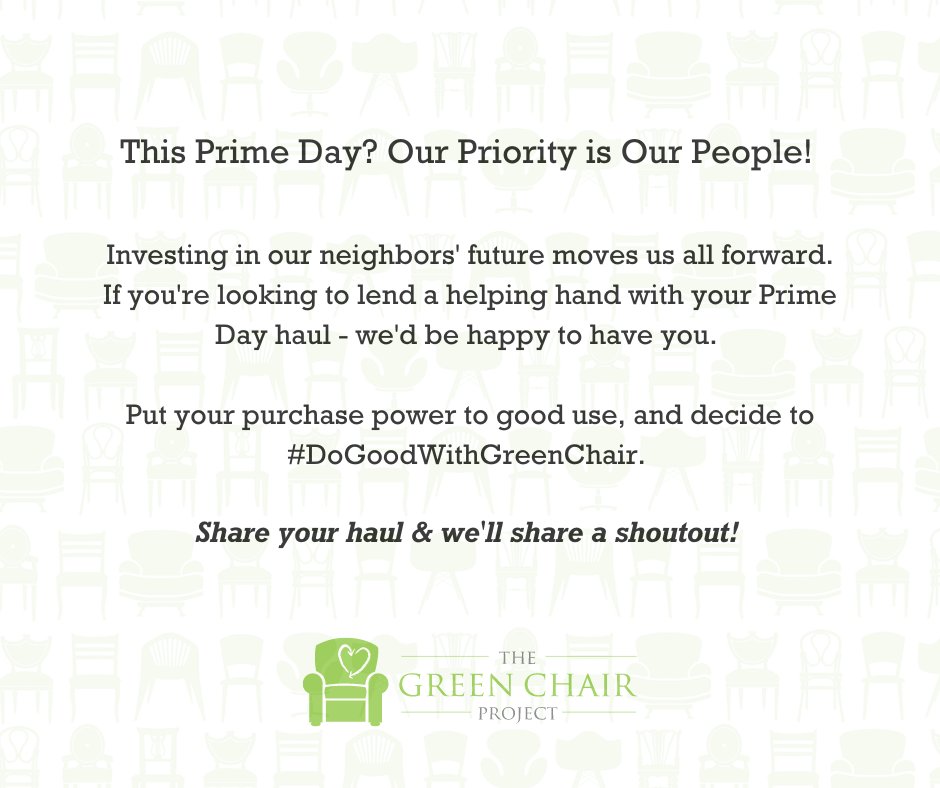We're still one week away from #PrimeDay, but if you've already been packing your wishlists? We'd be grateful if you grabbed an essential from ours. 

Put your purchase power to good use, and decide to #DoGoodWithGreenChair. 

WISHLIST: amzn.to/44aFcuw