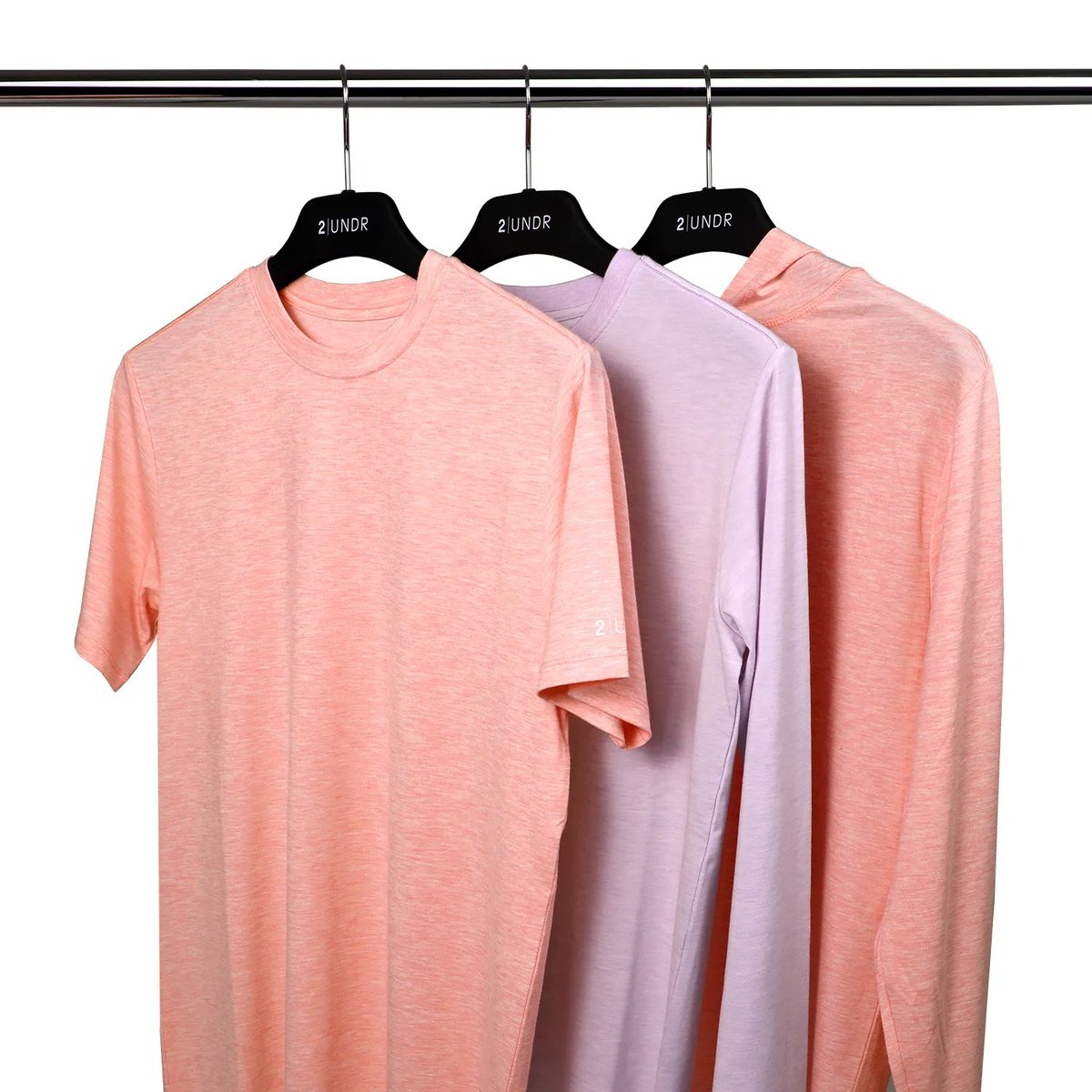 NEW Lux Tee Colors have arrived just in time for summer. ☀️ Introducing Heathered Salmon and Heathered Lavender.

SHOP: bit.ly/3O2wYyY