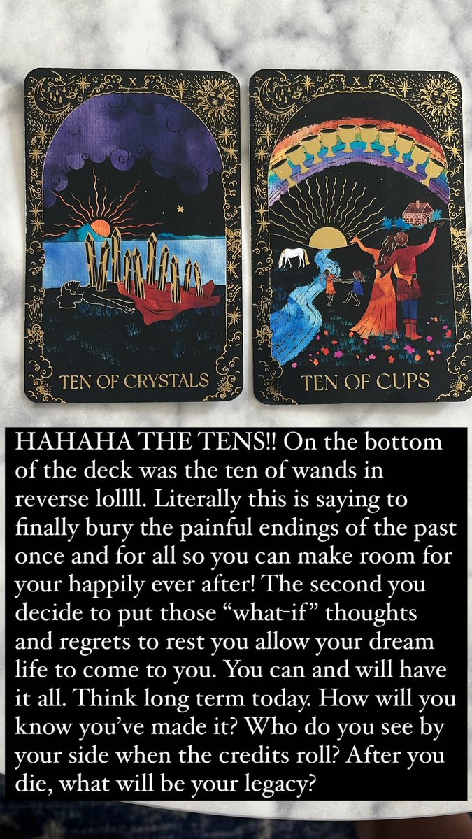 Daily card pull for the collective (7/6) 
#tarot #tenofswords #tenofcups #dailycardpull